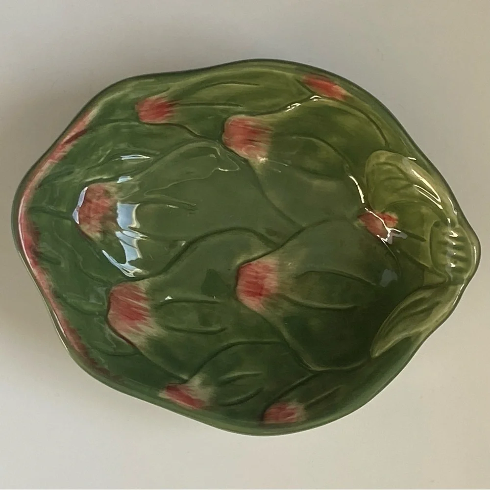 Williams Sonoma Artichoke Dish Jardin Potager Collection 5.25” Green Vegetables